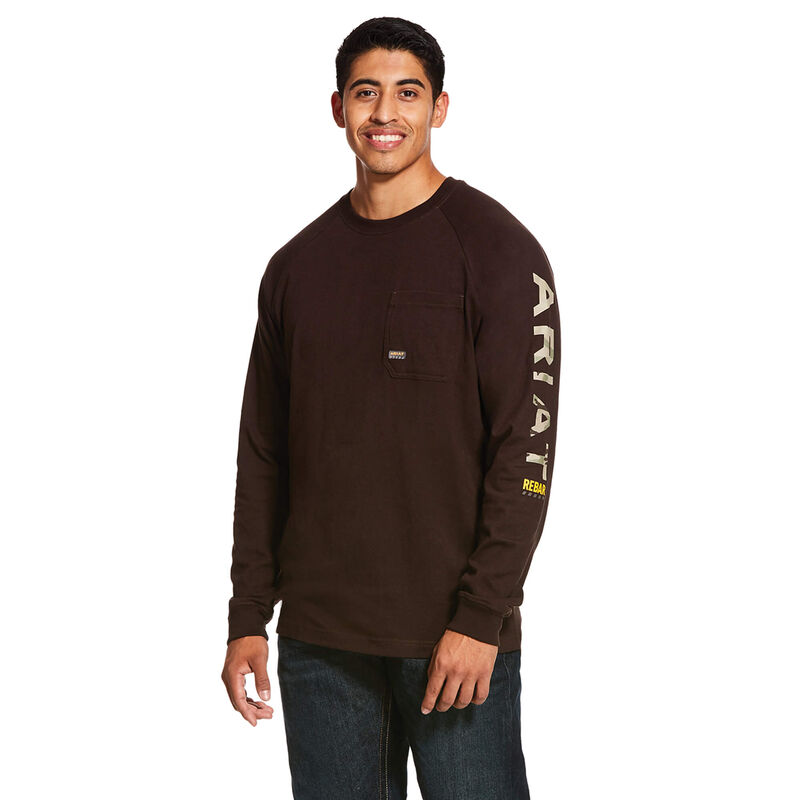 Ariat T-Shirts Herren - Rebar Cotton Strong Graphic DunkelBraun ( OBQCK-7204 )